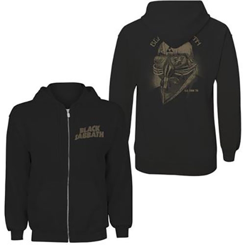 Black Sabbath Ladies Zipped Hoodie: Tour 1978 (Back Print) (Small)