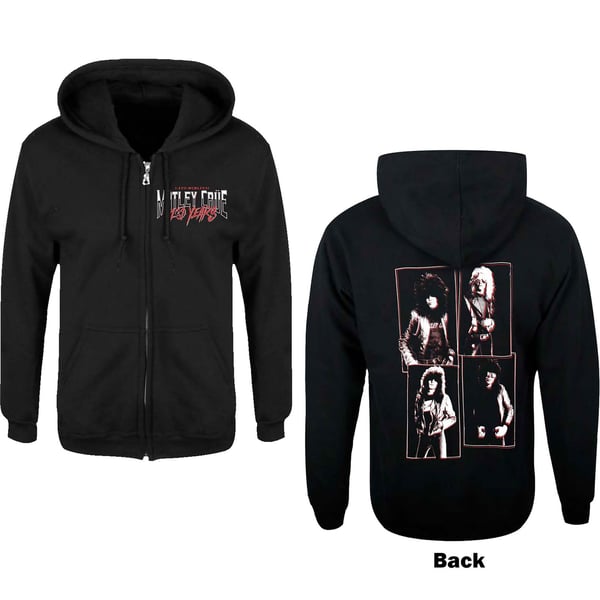 Motley Crue Unisex Zipped Hoodie: 40 Years (Back Print) (X-Large)