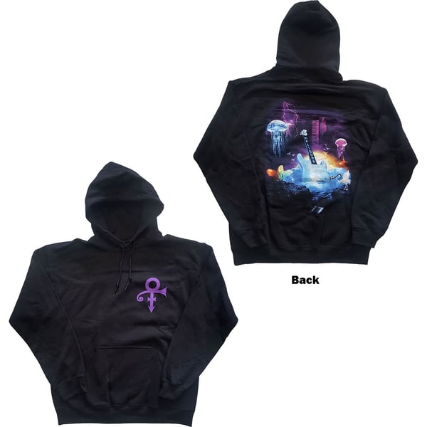 Prince Unisex Pullover Hoodie: Lotus Flower (Back Print) (Large)