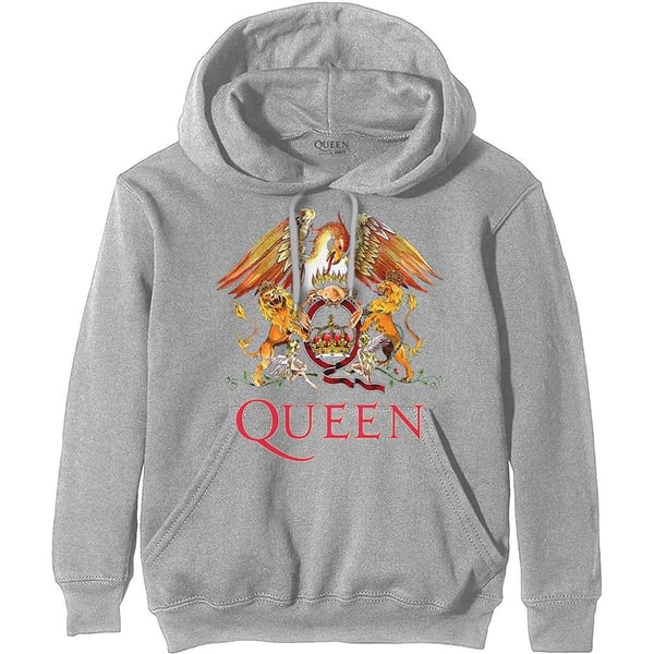 Queen Unisex Pullover Hoodie: Classic Crest (Large)