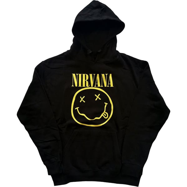 Nirvana Unisex Pullover Hoodie: Yellow Smiley (XX-Large)