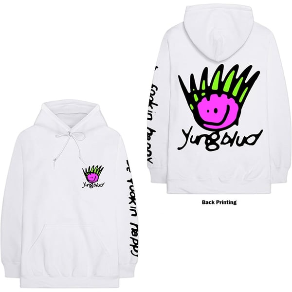 Yung Blud Pullover Hoodie: Face (Back Print) (Large)