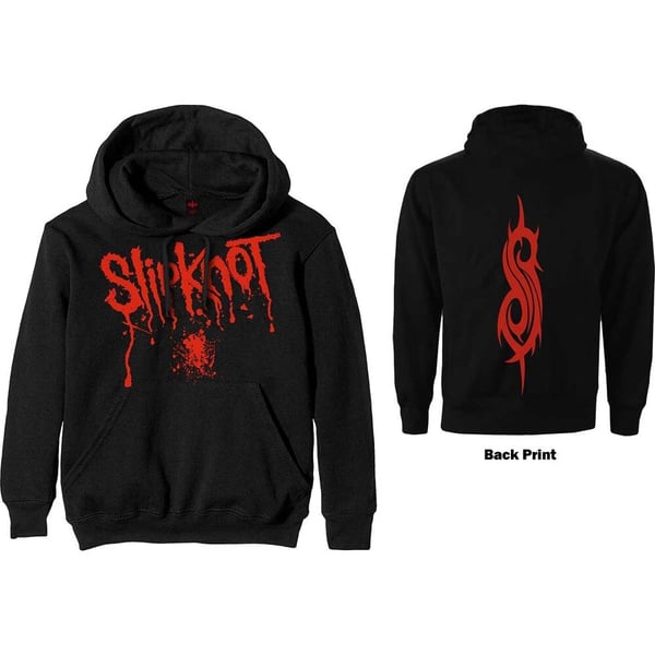 Slipknot Unisex Pullover Hoodie: Splatter (Back Print) (Medium)