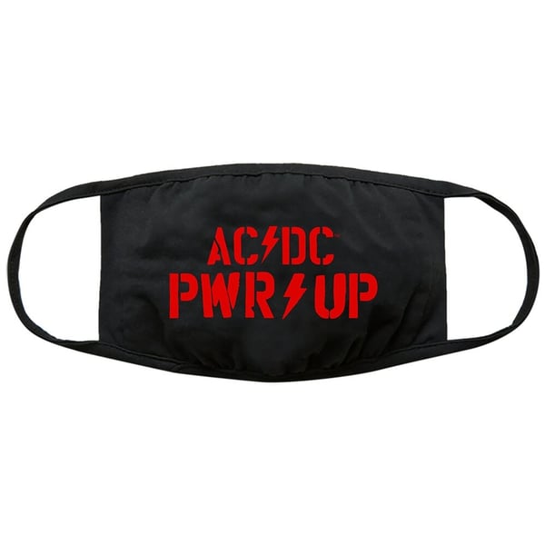 AC/DC Face Mask: PWR-UP Logo