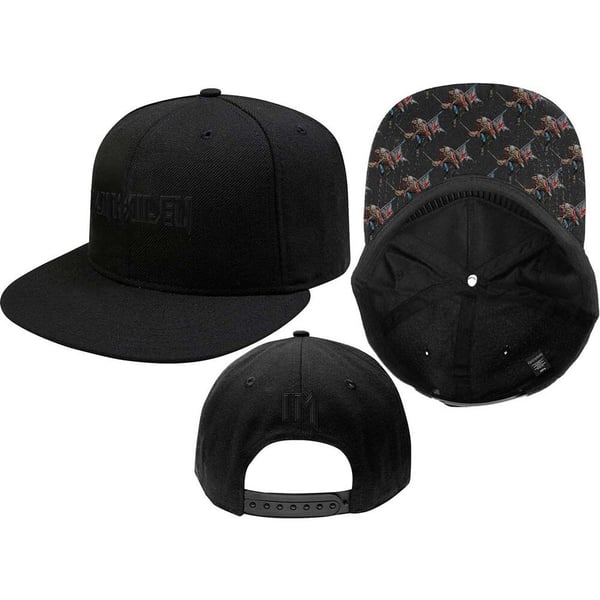 Iron Maiden Unisex Snapback Cap: Logo & Trooper