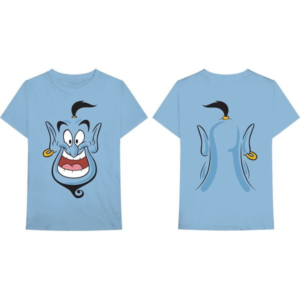 Disney Unisex T-Shirt: Aladdin Genie (Back Print) (Small)