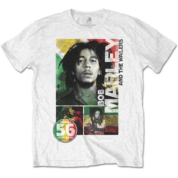 Bob Marley Unisex T-Shirt: 56 Hope Road Rasta (Retail Pack) (Small)