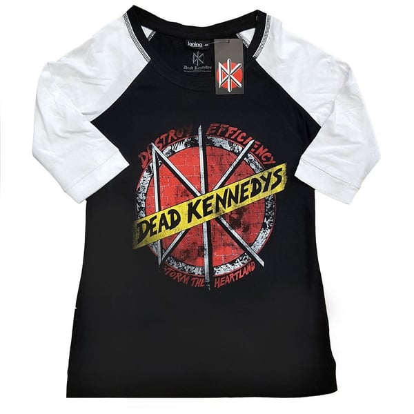 Dead Kennedys Ladies Raglan T-Shirt: Destroy (XXXX-Large)