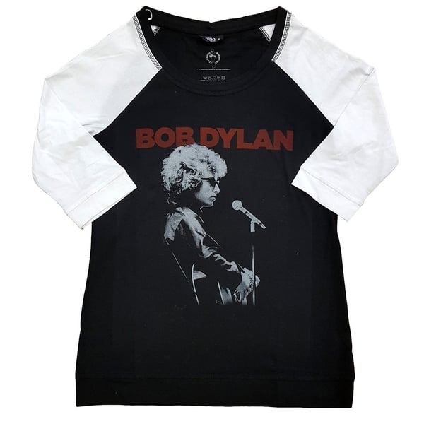 Bob Dylan Ladies Raglan T-Shirt: Sound Check (XXXX-Large)