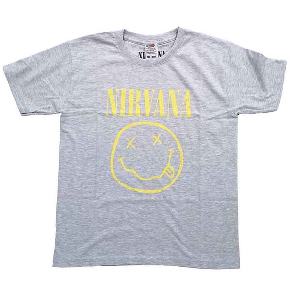 Nirvana Kids T-Shirt: Yellow Smiley (9-10 Years)