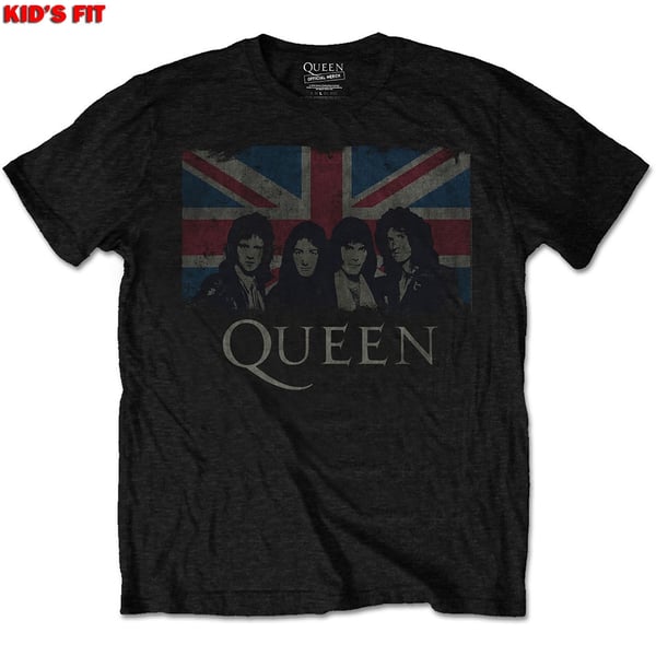 Queen Kids T-Shirt: Vintage Union Jack (9-10 Years)