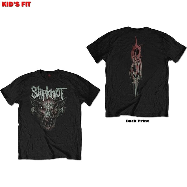 Slipknot Kids T-Shirt: Infected Goat (Back Print) (5-6 Years)