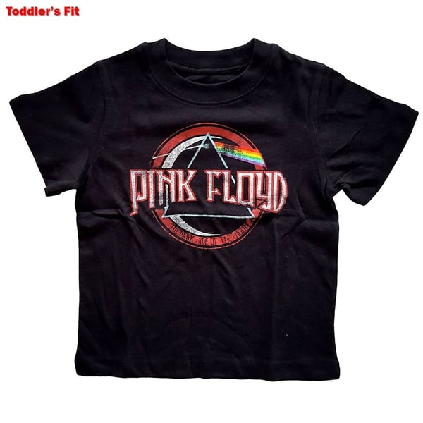 Pink Floyd Kids Toddler T-Shirt: Vintage Dark Side of the Moon Seal (3 Years)