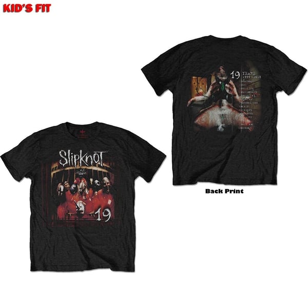 Slipknot Kids T-Shirt: Debut Album - 19 Years (Back Print) (3-4 Years)