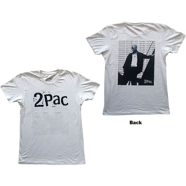 Tupac Unisex T-Shirt: Changes Back Repeat (Back Print) (Medium)