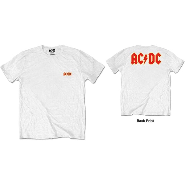 AC/DC Unisex T-Shirt: Logo (Back Print/Retail Pack) (Large)