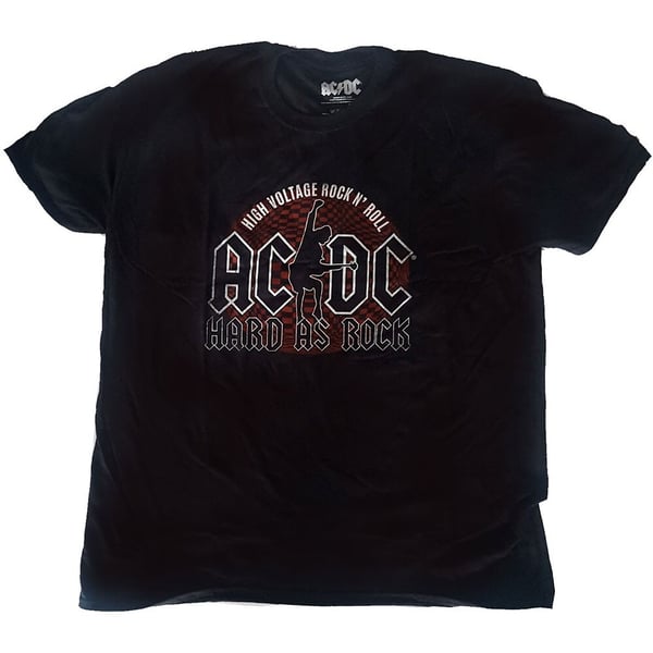 AC/DC Unisex T-Shirt: Hard As Rock (Medium)