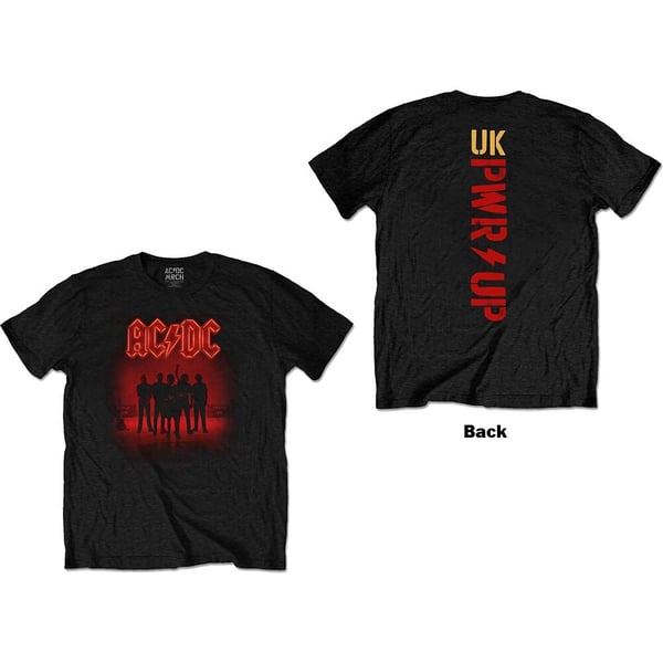 AC/DC Unisex T-Shirt: PWR-UP (Back Print) (Medium)