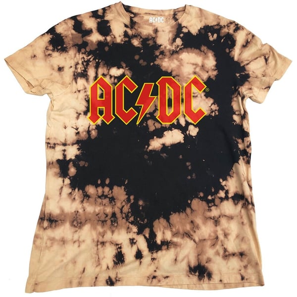 AC/DC Unisex T-Shirt: Logo (Dip-Dye) (Small)