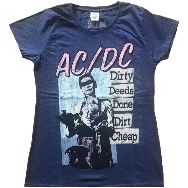 AC/DC Ladies T-Shirt: Vintage DDDDC (X-Small)
