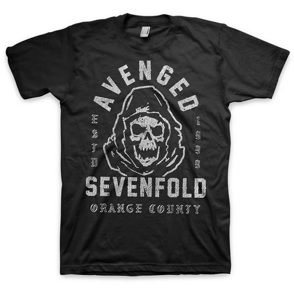 Avenged Sevenfold Unisex T-Shirt: So Grim Orange County (Medium)