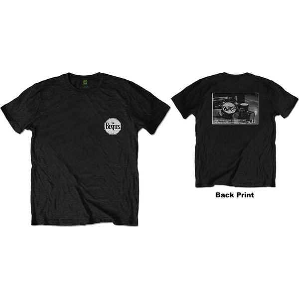 The Beatles Unisex T-Shirt: Washington Coliseum (Back Print) (Small)