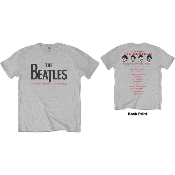 The Beatles Unisex T-Shirt: Candlestick Park (Back Print) (XX-Large)