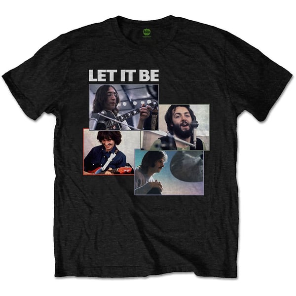 The Beatles Unisex T-Shirt: Let It Be Recording Shots (Small)
