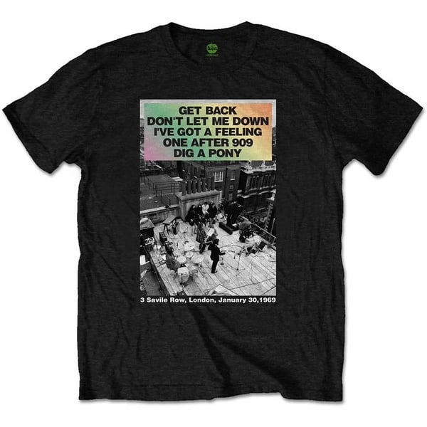 The Beatles Unisex T-Shirt: Rooftop Songs Gradient (X-Large)