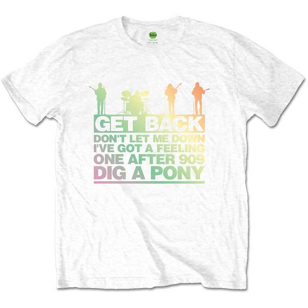 The Beatles Unisex T-Shirt: Get Back Gradient (Medium)