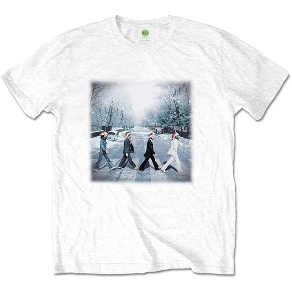 The Beatles Unisex T-Shirt: Abbey Christmas (Large)