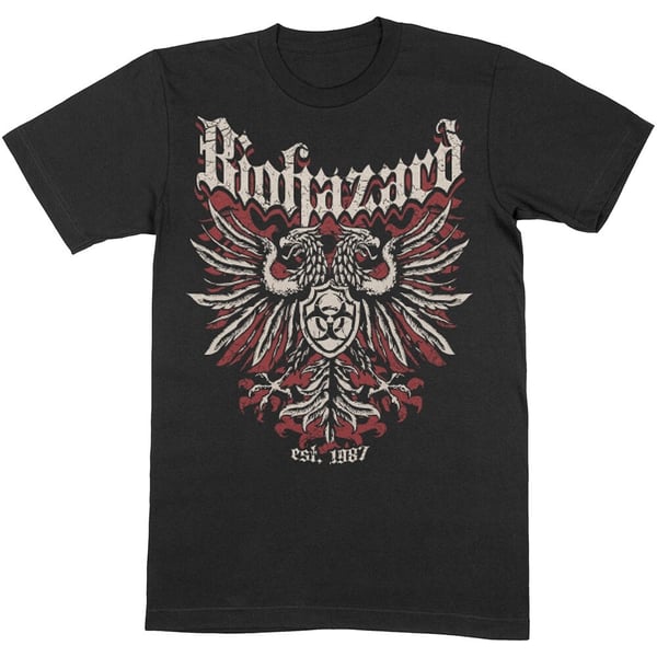 Biohazard Unisex T-Shirt: Crest (Small)