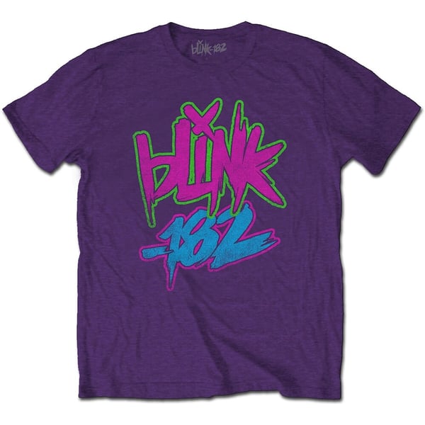 Blink-182 Unisex T-Shirt: Neon Logo (X-Large)