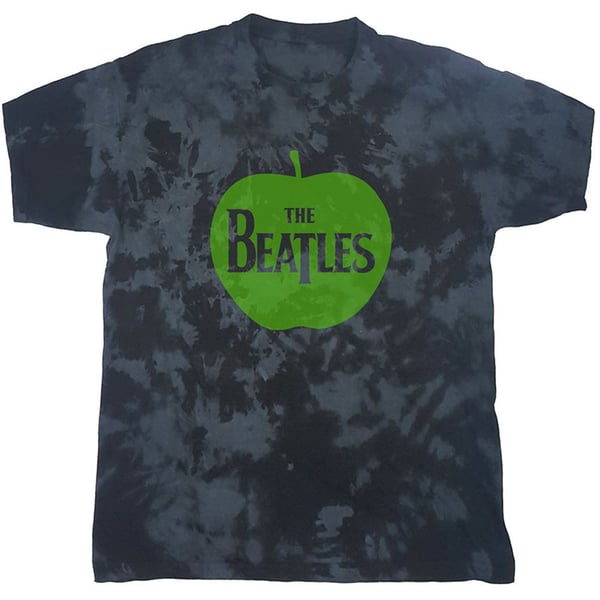 The Beatles Unisex T-Shirt: Apple (Dip-Dye) (Large)