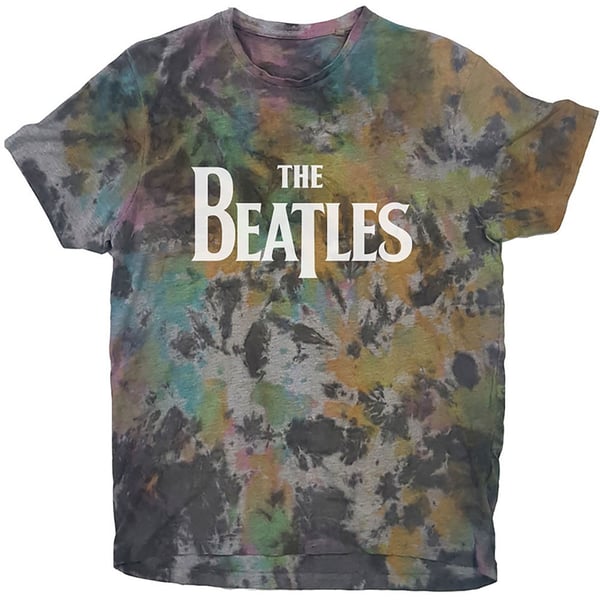 The Beatles Unisex T-Shirt: Drop T Logo (Dip-Dye) (Small)