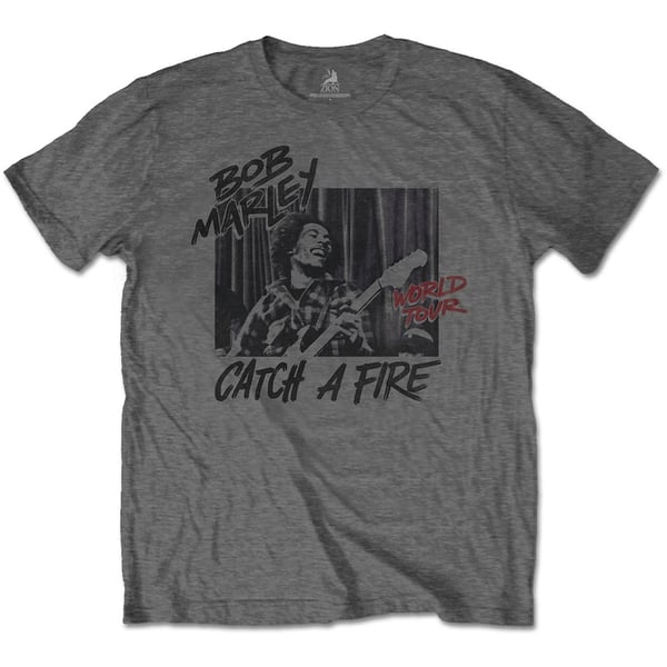 Bob Marley Unisex T-Shirt: Catch A Fire World Tour (Medium)