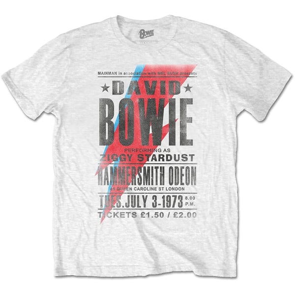 David Bowie Unisex T-Shirt: Hammersmith Odeon (Small)