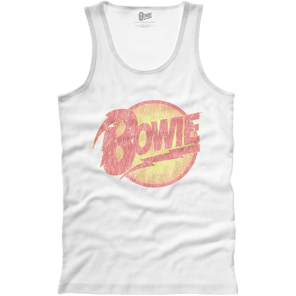 David Bowie Unisex Vest T-Shirt: Vintage Diamond Dogs Logo (Medium)