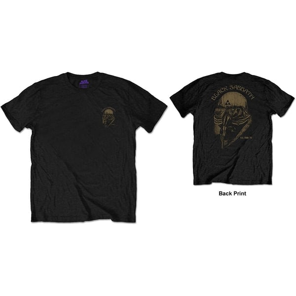 Black Sabbath Unisex T-Shirt: US Tour 78 (Back Print/Retail Pack) (Small)