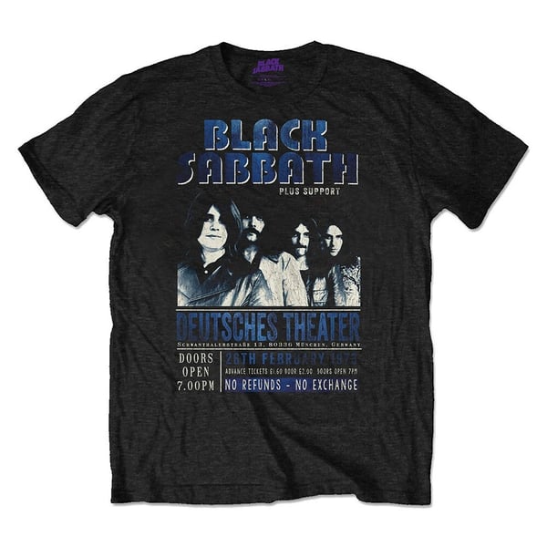 Black Sabbath Unisex Eco T-Shirt: Deutsches '73 (Large)