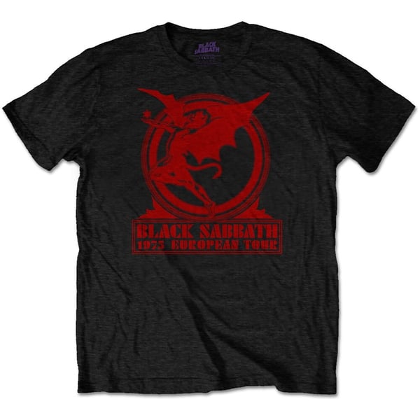 Black Sabbath Unisex T-Shirt: Europe '75 (Medium)