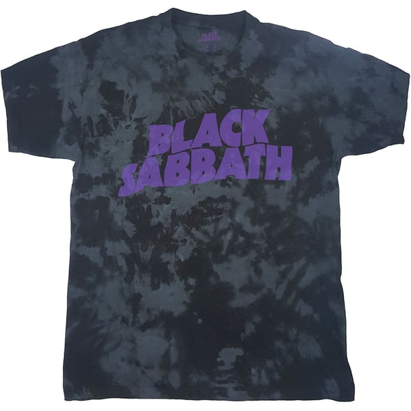 Black Sabbath Unisex T-Shirt: Wavy Logo (Dip-Dye) (X-Large)