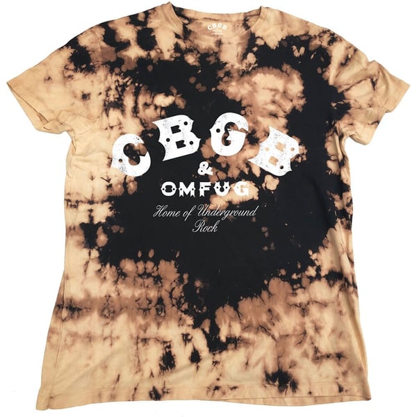 CBGB Unisex T-Shirt: Classic Logo (Dip-Dye) (Medium)