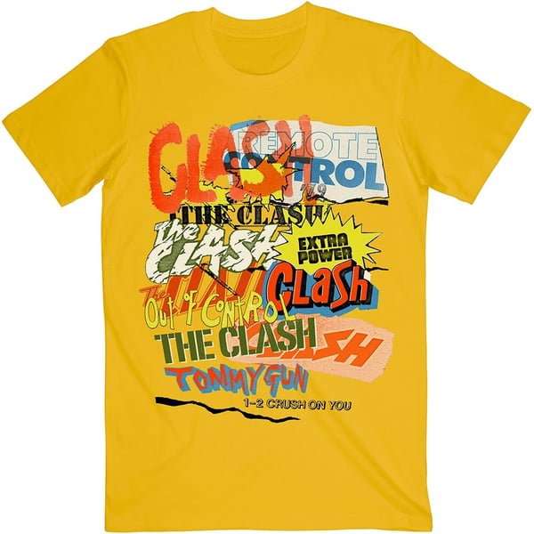 The Clash Unisex T-Shirt: Singles Collage Text (XX-Large)