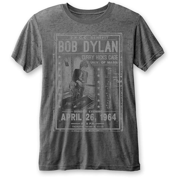 Bob Dylan Unisex Burn Out T-Shirt: Curry Hicks Cage (Small)