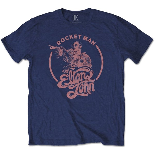 Elton John Unisex T-Shirt: Rocketman Circle Point (XX-Large)