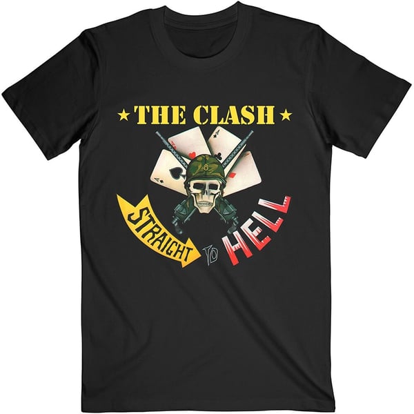 The Clash Unisex T-Shirt: Straight To Hell Single (Large)