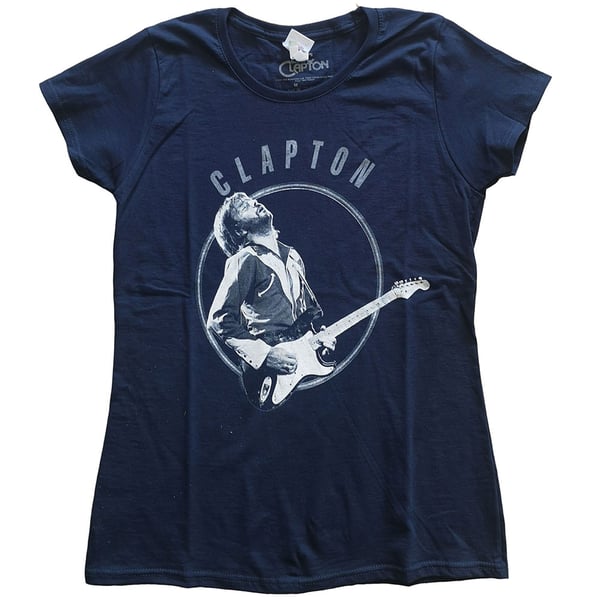 Eric Clapton Ladies T-Shirt: Vintage Photo (Medium)