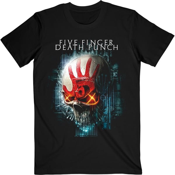 Five Finger Death Punch Unisex T-Shirt: Interface Skull (X-Large)