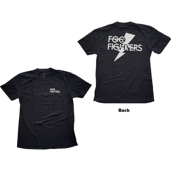 Foo Fighters Unisex T-Shirt: Flash Logo (Back Print) (Large)